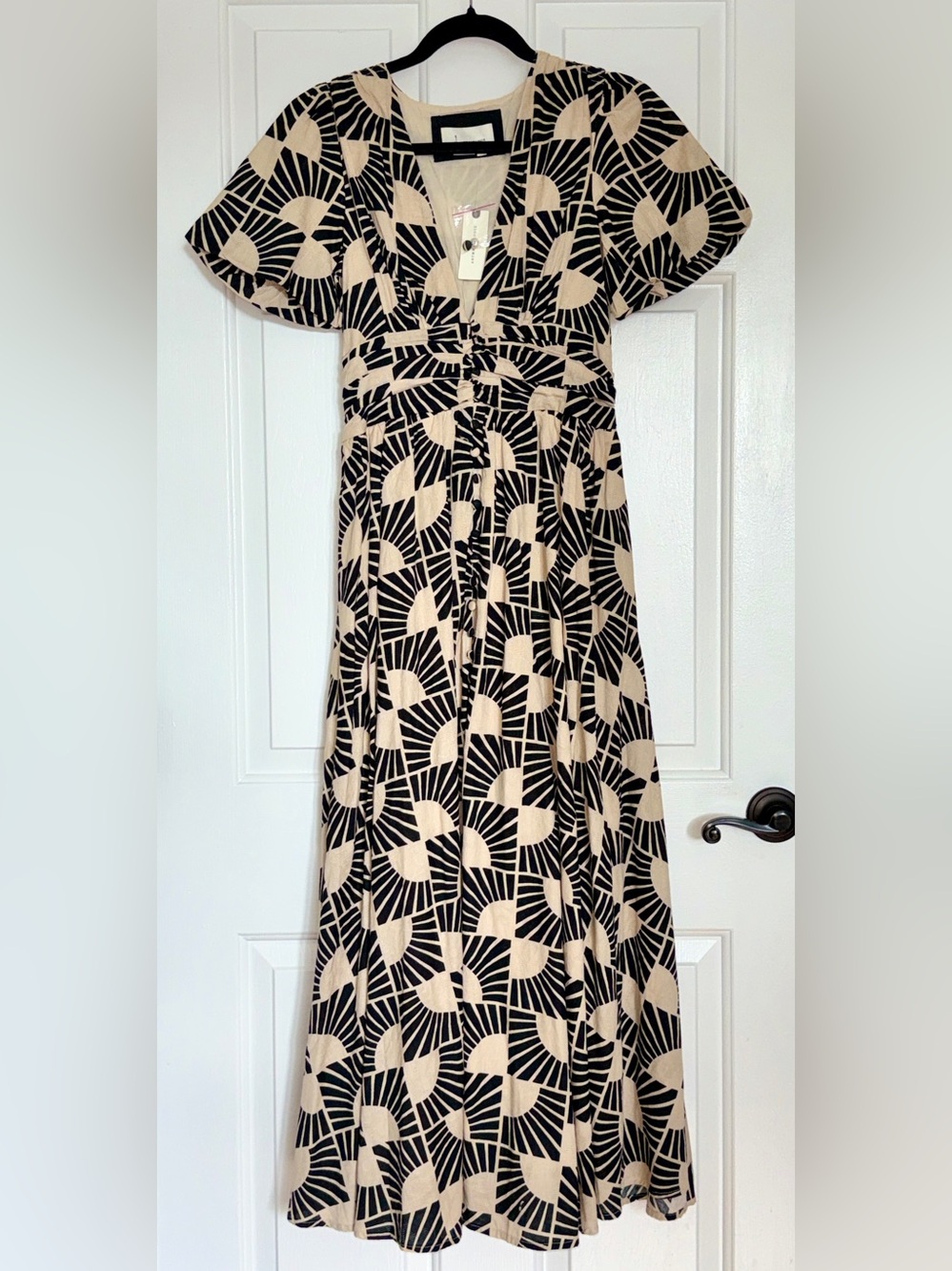 NWT Anthropologie Katerina V-Neck Puff Sleeve Dress Sz: XXS - Picture 4 of 12